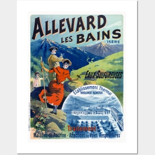 Allevard les Bains France Vintage Poster 1894 Posters and Art